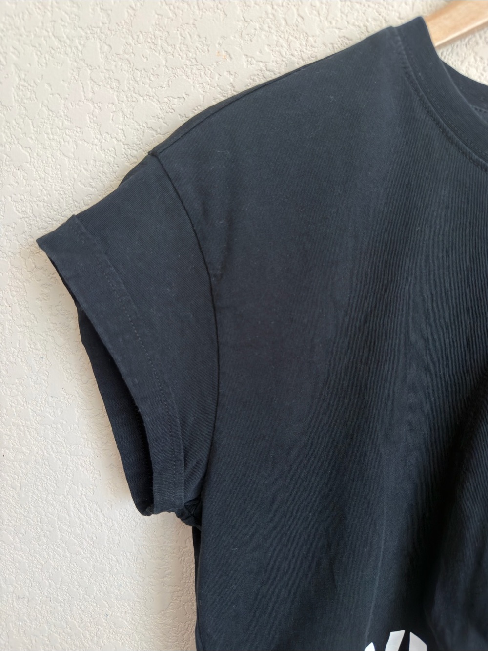 Gymshark Fraction Crop Top Medium Black Cotton Boxy Logo Workout Athleisure Tee - Picture 4 of 14